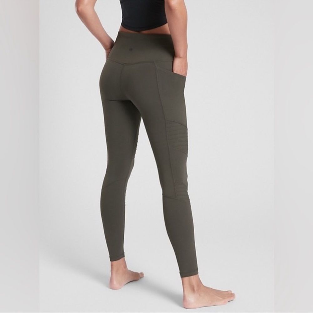 Athleta Inclination Moto Tight High Rise Leggings Powervita In XXS